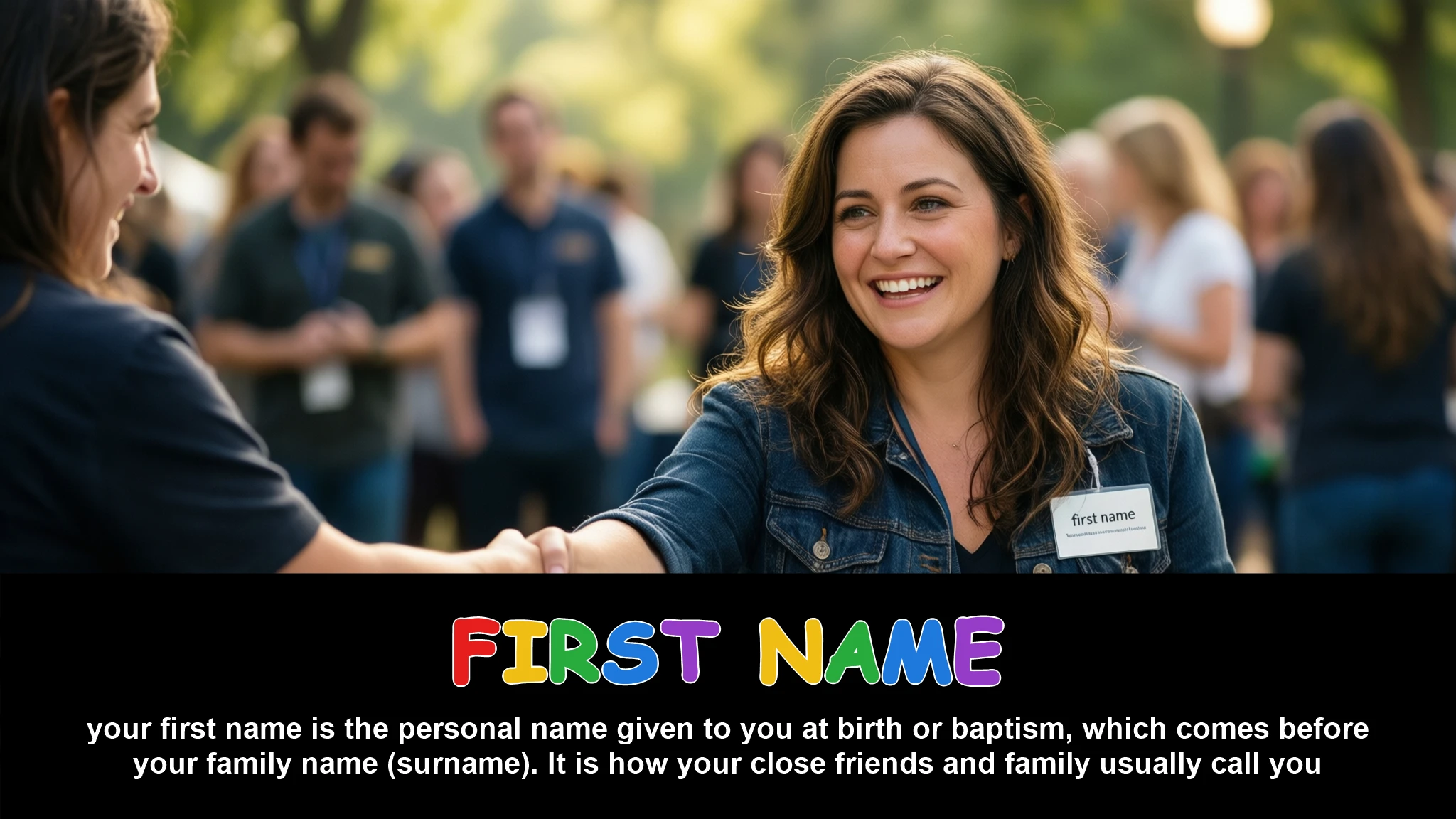 English Illustration for first name